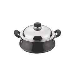 Vinod Black Pearl 2 Litre Handi with Lid, HAHWLMN (Pack of 5)