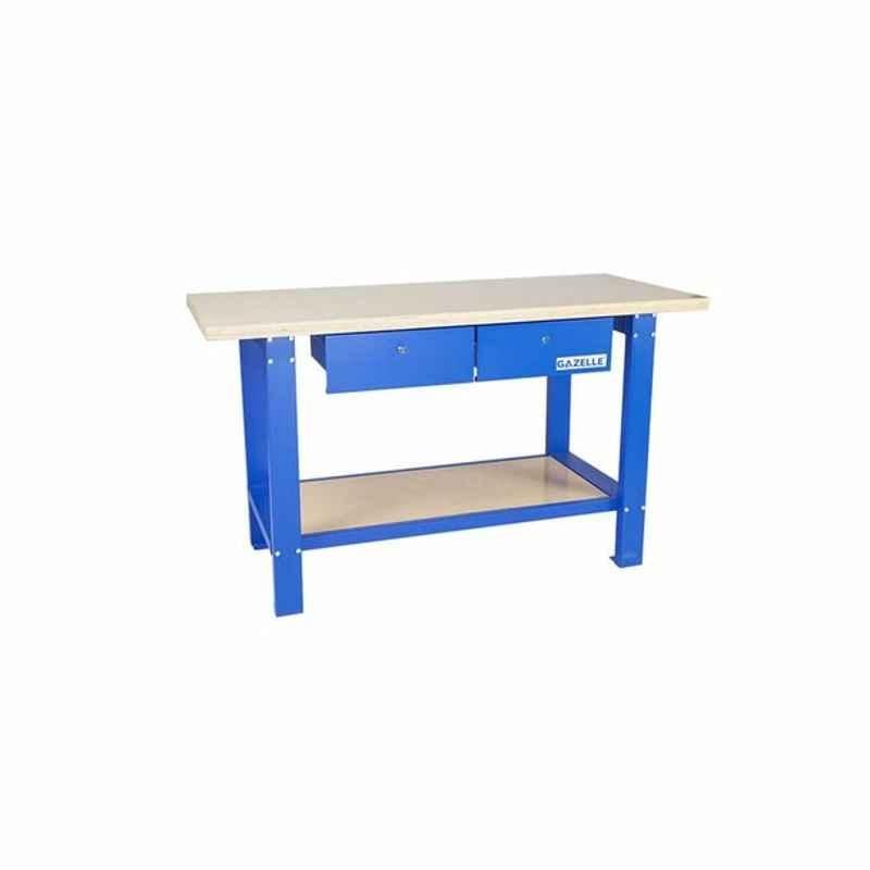 Gazelle G2604 59 inch Blue & Beige Wood Top Workbench with Drawers