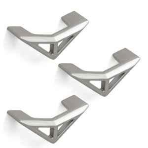 Plantex Knob for Drawer/Triangle Knobs for Cabinets/Drawer Handle/Pull-Push Knobs for Kitchen/Bedroom Drawer (Pack of 3) Satin
