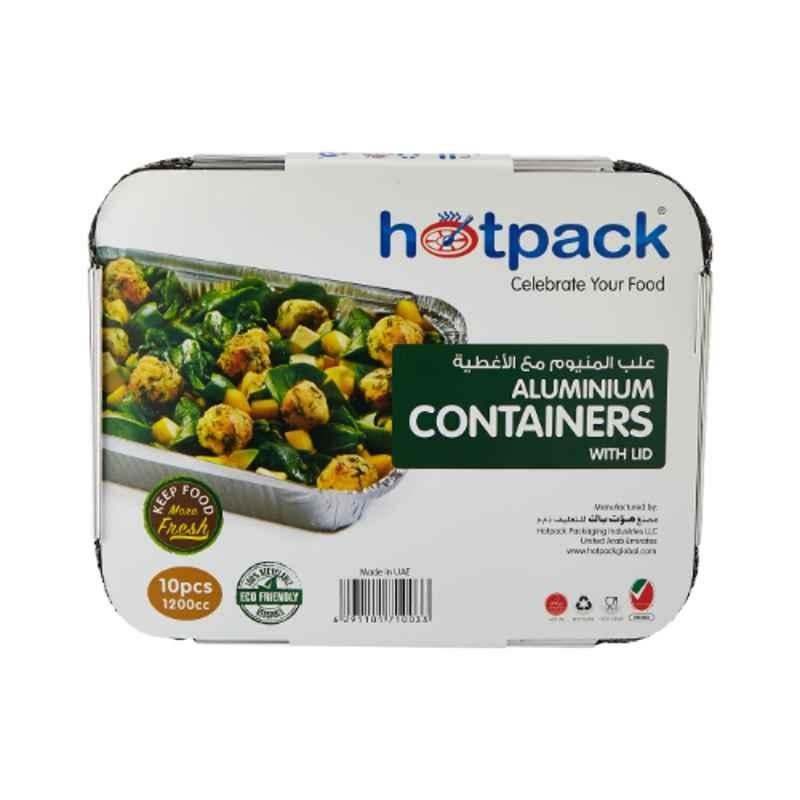 Hotpack 10Pcs 1200CC Aluminium Container Set, HSM83120