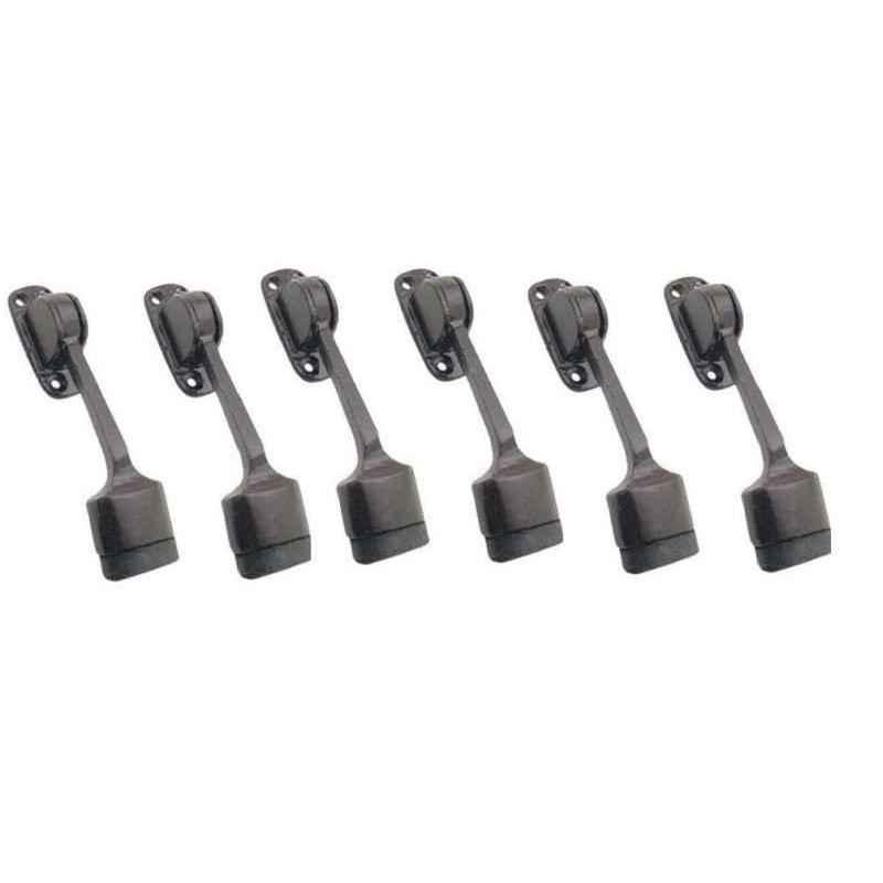 Smart Shophar 5 inch Aluminium Alloy Brown Ajanta Door Stopper, SHA30ST-AJAN-BR05-P6 (Pack of 6)