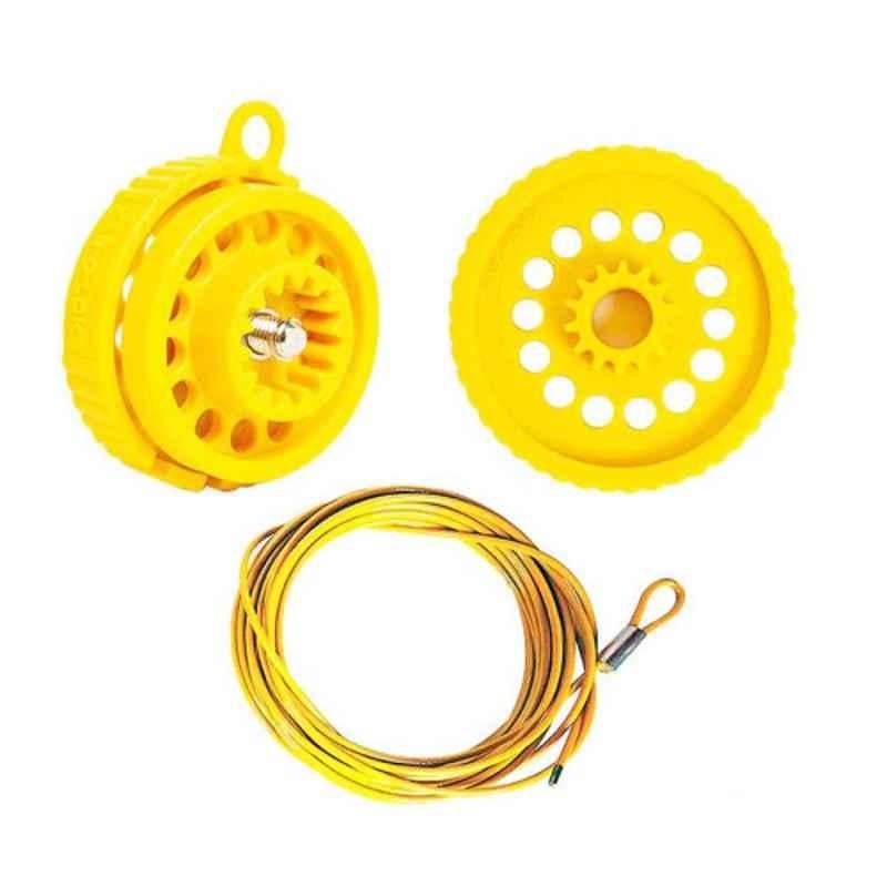 KAB-O-LOK 10m Yellow Nylon PA6 & 15% Glass Cable Lockout Set, CL-KBLK-Y10-ST