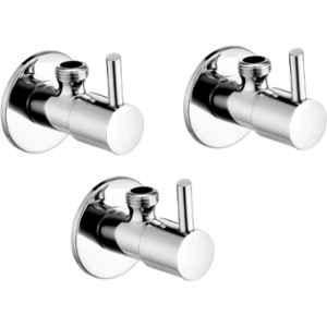 Fastgear Turbo Brass Chrome Finish Angle Wall (Pack of 3)