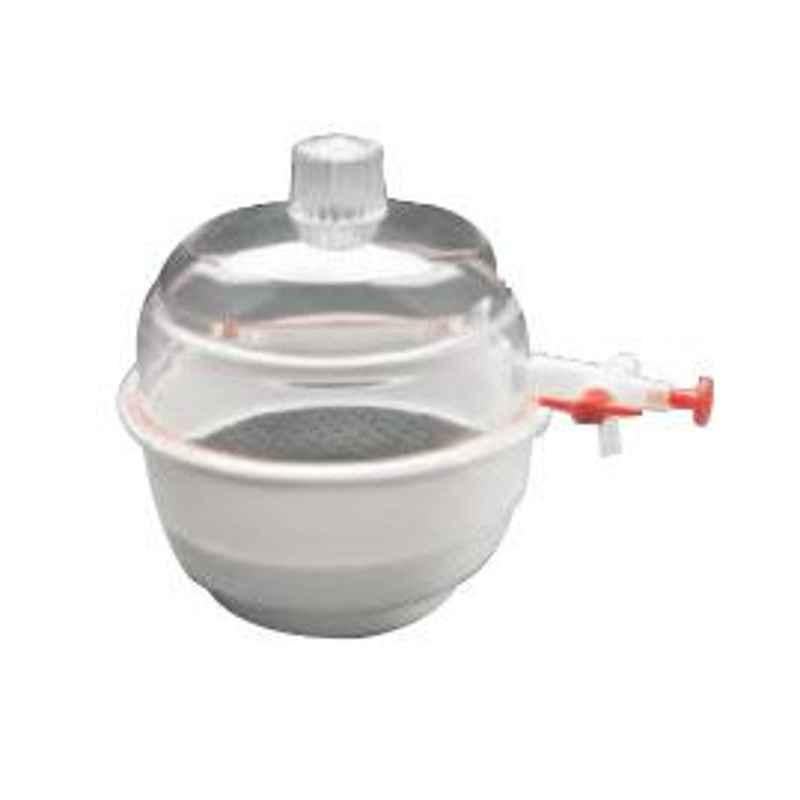 Axiva 200mm White Transparent PP & PC Vacuum Desicator, 011200 V