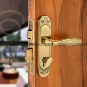Duke 8 inch 25-40mm Brass Mortise Lock Set with 3 Keys & Brass Cylinder, 302+1004BACYOSK