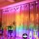 Ever Forever 10X10Ft Multi Colour Waterfall Style LED Curtain String Light with Controller