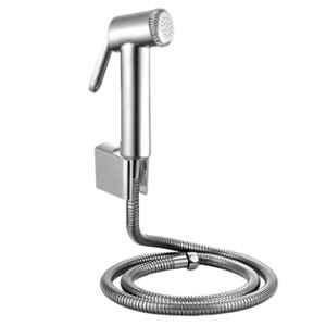 Elegant Casa ABS Silver Handheld Bidet Health Faucet Gun with Wall Hook & 1m Hose Pipe