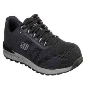 Skechers Bulklink 77180 Synthetic & Mesh Composite Toe Black Work Safety Shoes, Size: 6