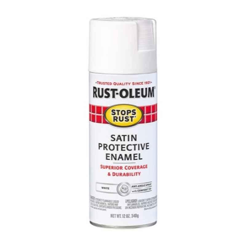 Rust-Oleum 12 Oz White Satin Enamel Spray Paint, 7791830