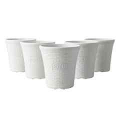 OEM 12 inch Plastic White Round Planter, FP-12-WH-P5 (Pack of 5)