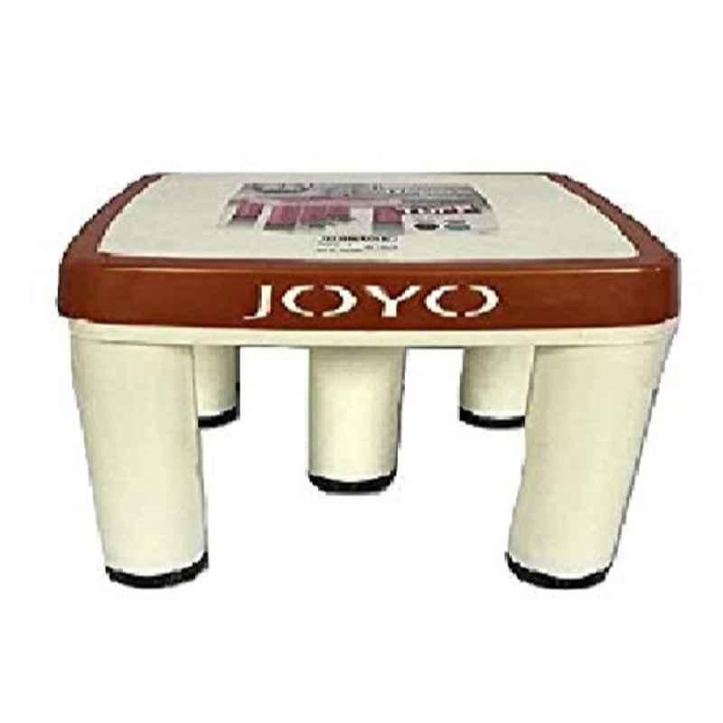 Joyo TUFF Medium Plastic Brown Bathroom Stool with Free Lasaani 1000ml Water Bottle