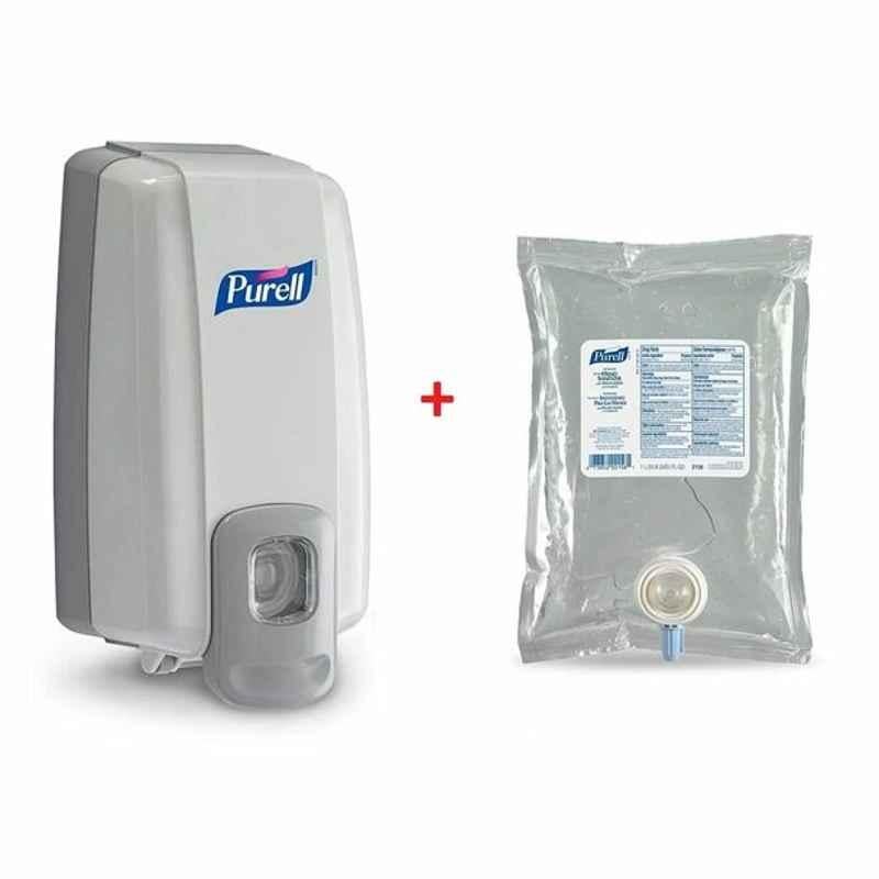 Purell Space Saver Hand Sanitizer Dispenser With 1 L Advanced Gel Combo, 2120+2156-Set