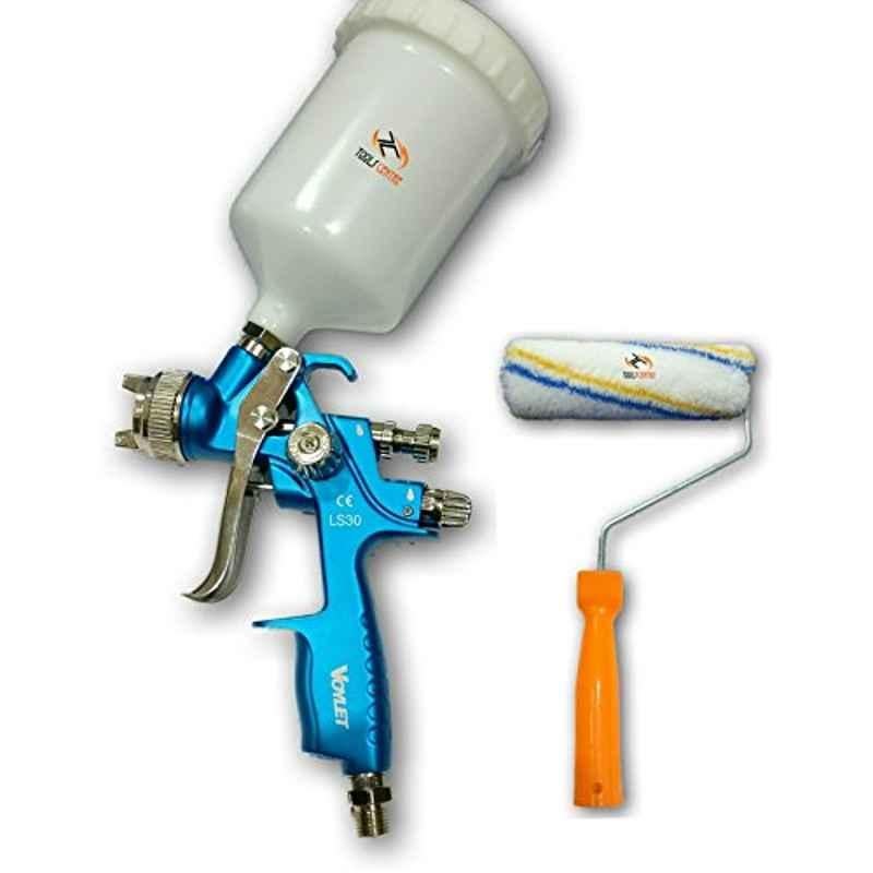 Krost Ls30 Aluminium Spray Painting Sprayer With Gravity Feed Cup And Paint Roller, 600Ml, Blue