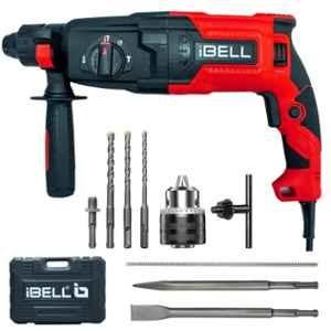 iBELL RH26-82 850W 0-900rpm Metal Red & Black Rotary Hammer Drill Kit, HD2682S000