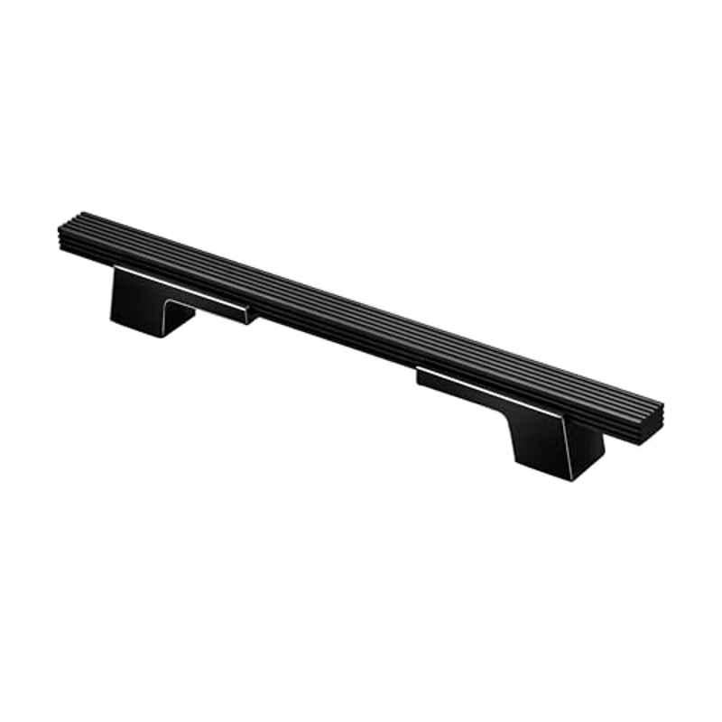 Plantex 160mm Aluminium Black Powder Coated Finish Pull Cabinet Handle for Home & Office, APS-DTC-5580-BLK-160MM