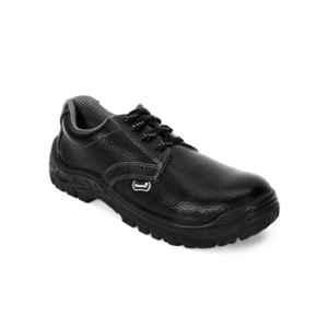 Komico Xpert Synthetic Leather Black Metal Toe Safety Shoes, Size: 6