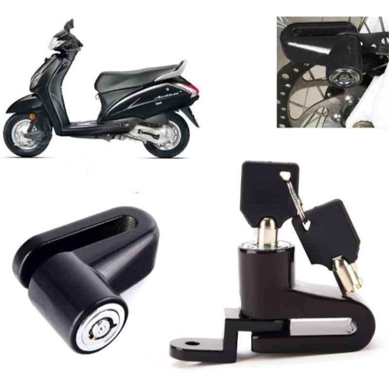 Auto Pearl Steel Black Heavy Duty Anti-Theft Disc Brake Lock for Activa 4G, Lock_295