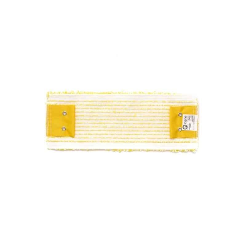 Cisne 13x40cm Microfiber White & Yellow Flat Mop Head, 207500-03