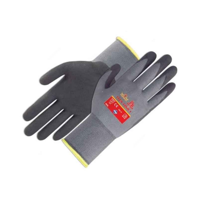 Empiral Gorilla Flex Cut 4D M143720321 100% Polyester Grey & Black Cut-Resistant Gloves, Size: L