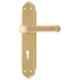 Godrej 6 Levers Decor Brass Door Handle with Lock Set, 7296