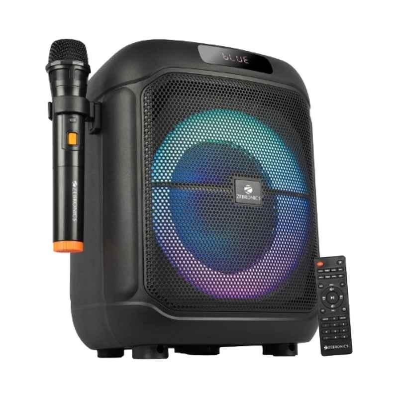 Zebronics Sono Plus 48W Black Portable Bluetooth Speaker with Karaoke Wireless Mic, Remote Control & Carry handle