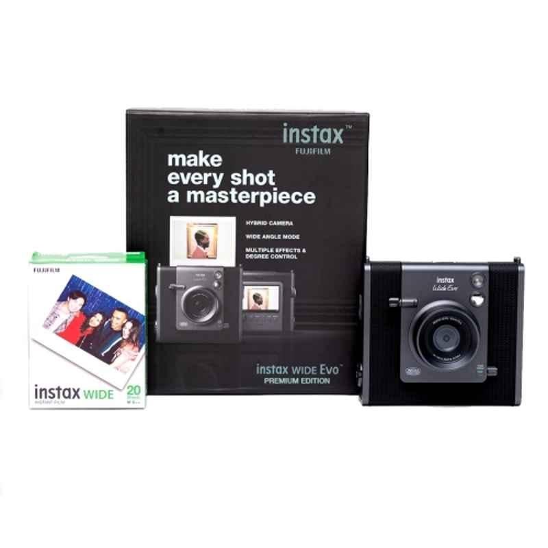 Fujifilm Instax Wide Evo 16mm Premium Edition Space Grey Instant Camera with 20 Sheets