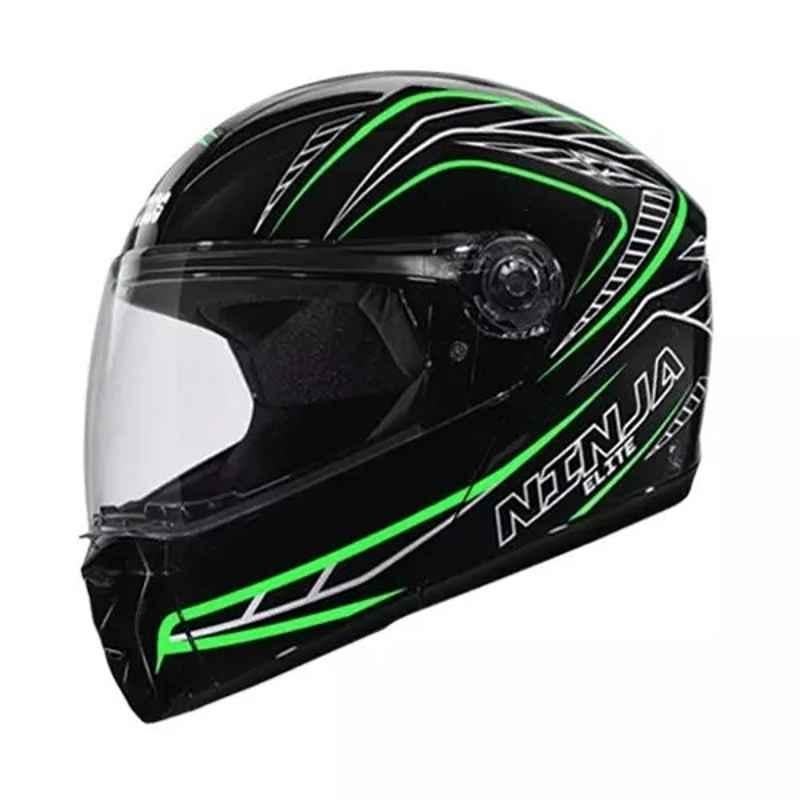 Studds Ninja Elite Super D5 Decor Plastic Black Full Face Flip-Up Helmet, Size: 570 mm