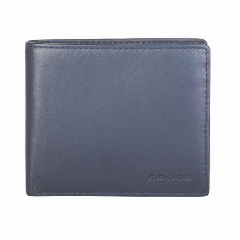 Cross Classic Navy Blue Leather Bi-Fold Overflap Wallet, AC068125-2