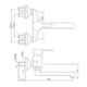 Jaquar Fusion Black Matt Single Lever Sink Mixer with Connecting Legs & Wall Flanges, FUS-BLM-29163