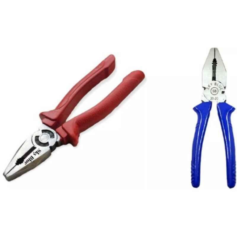Sky Blue 2 Pcs 7.8 inch Lineman Plier Combo, SBE_PLIER_COMBO_MOD_00498