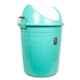 KKR 32L Plastic Aqua Blue Heavy Duty Round Dustbin with Swing Lid