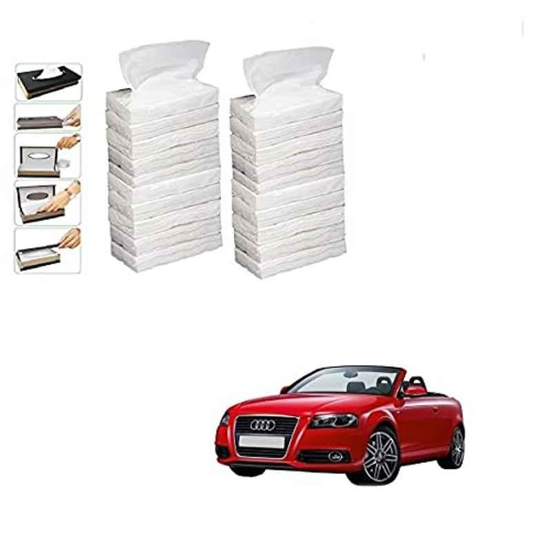 Kozdiko 100 Pulls Dispenser Box Refiller Tissue Paper with 200 Sheets for Audi A3 Cabriolet (Pack of 20)