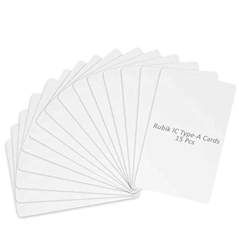 Rubik 15Pcs 13.56 Mhz PVC White RFID Card Set