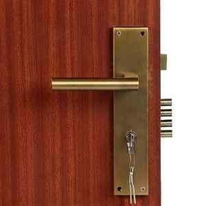 Handle Waala MG301 10 inch 60mm Stainless Steel Antique Brass Finish Cylindrical Plate One Side Key Mortise Door Lock Set