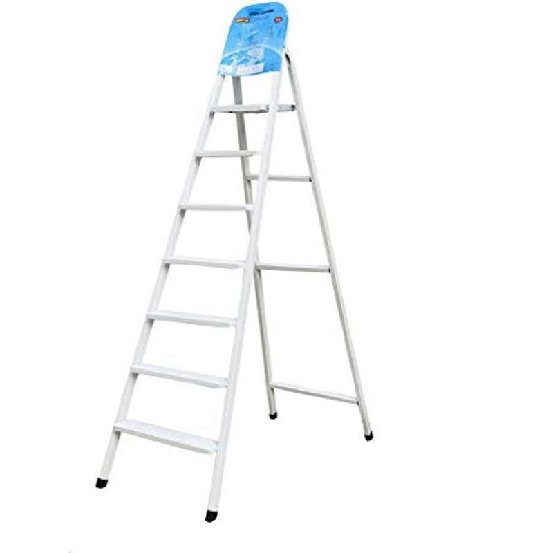 Robustline 7 Step Steel Ladder, White Color