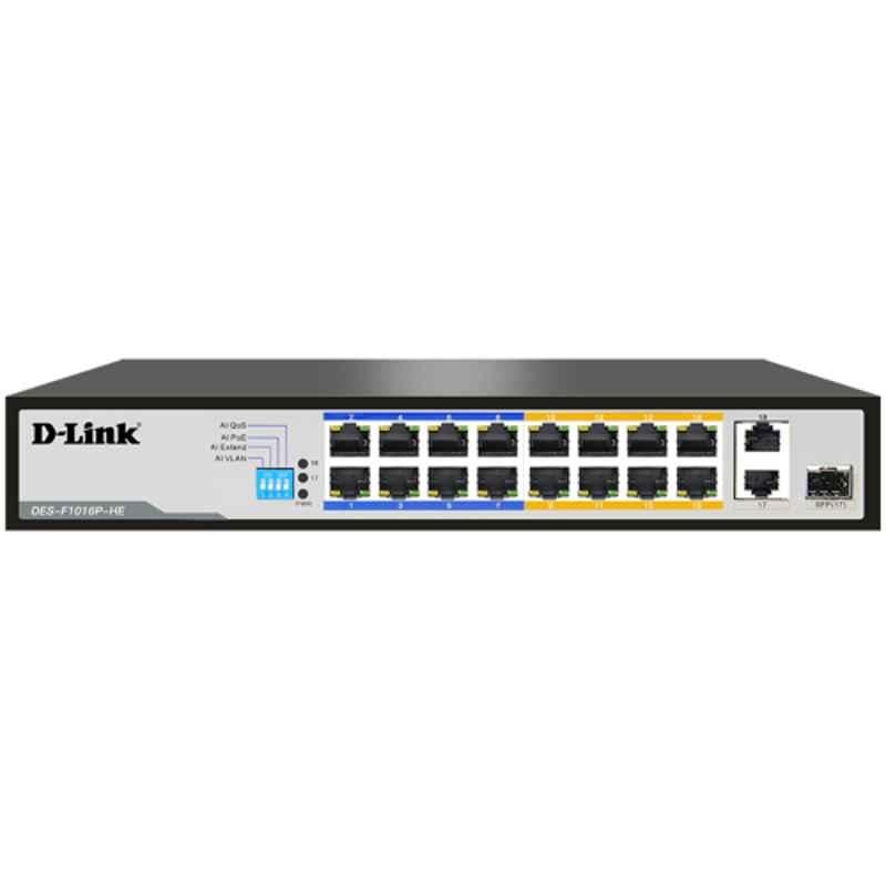 Switch D-LINK 16 ports RJ45 10/100/1000Mbps avec 2 ports Sfp