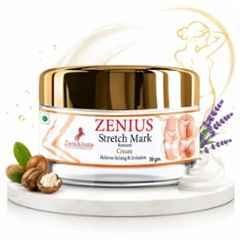 Zenius India 50g Stretch Mark Cream with Aloe Vera Extract, Rose Extract, Mulethi Extract & Shea Butter for Irritation, Relieves Dryness & Supports Skin Healing