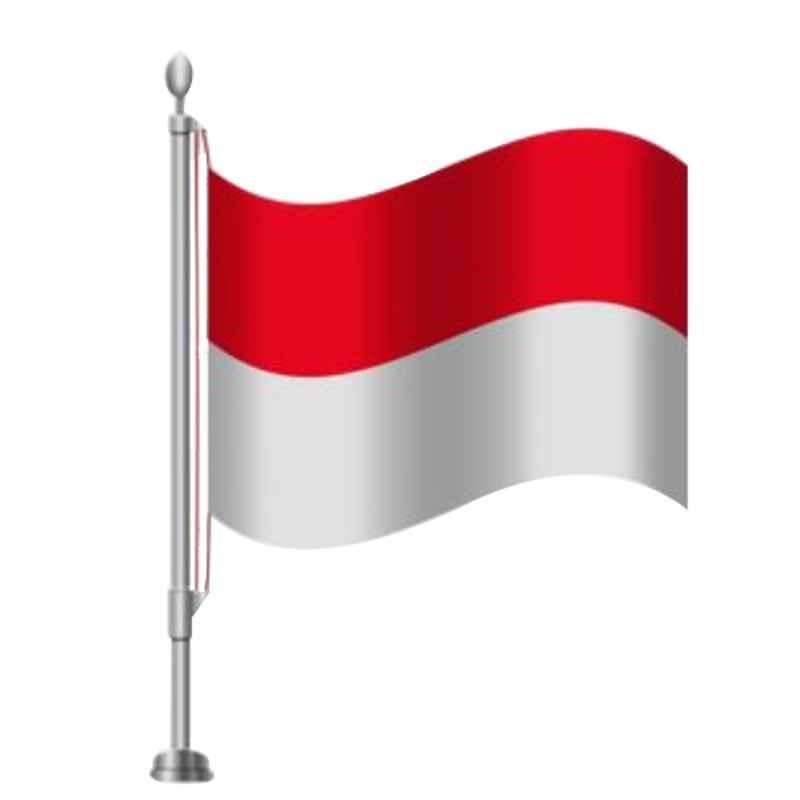 DMSE 90x60cm Polyester High Quality Grommets Indonesian Flag