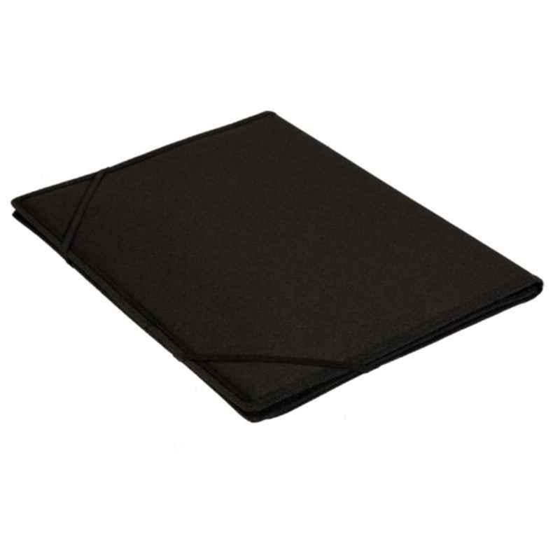 dufco A4 Black Soft Touch Nylon Pocket Folder with Elastic Fastener