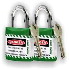 Asian Loto Green Regular Shackle Jacket Padlock, ALC-LPR-GG (Pack of 2)