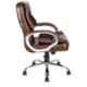 MRC Leather & Suede Brown Mid Back Revolving Chair, M164-MB