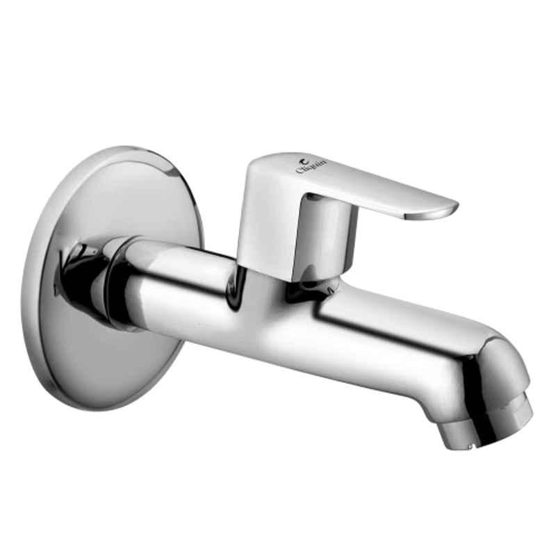 Cliquin Cubix Brass Silver Chrome Finish Long Body Bathroom Tap