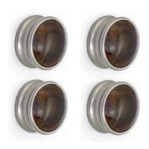 Plantex Knobs for Drawers/Drawer Knobs/Round Knobs for Cabinets/Pull-Push Knob for Kitchen/Bedroom Drawer (Pack of 4) Satin