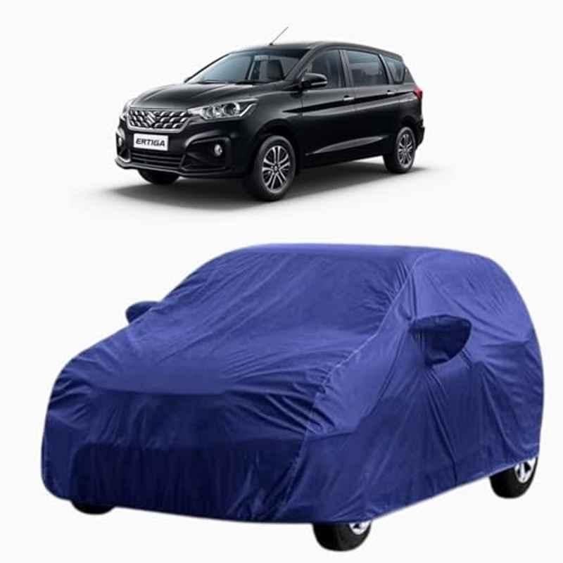 Aarex Auto Polyester Blue 100% Waterproof Car Body Cover with Mirror Pocket & Triple Stitched for Maruti Suzuki Ertiga