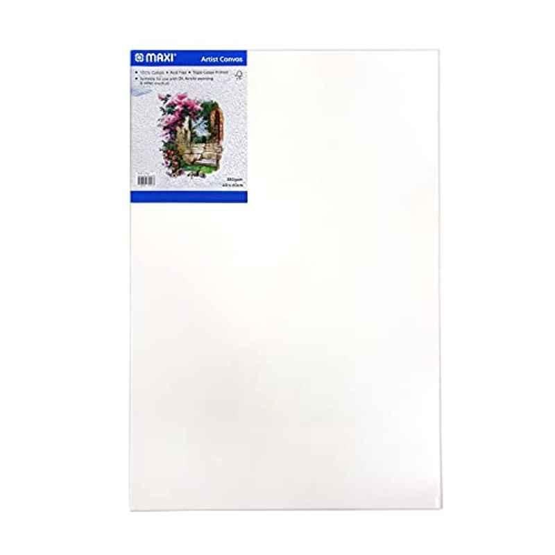 Maxi 40x60cm 380 GSM White Stretched Canvas Board