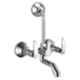 ZAP 15x17 inch Brass Arrow Wall Mixer with Telephone Shower Arrangement