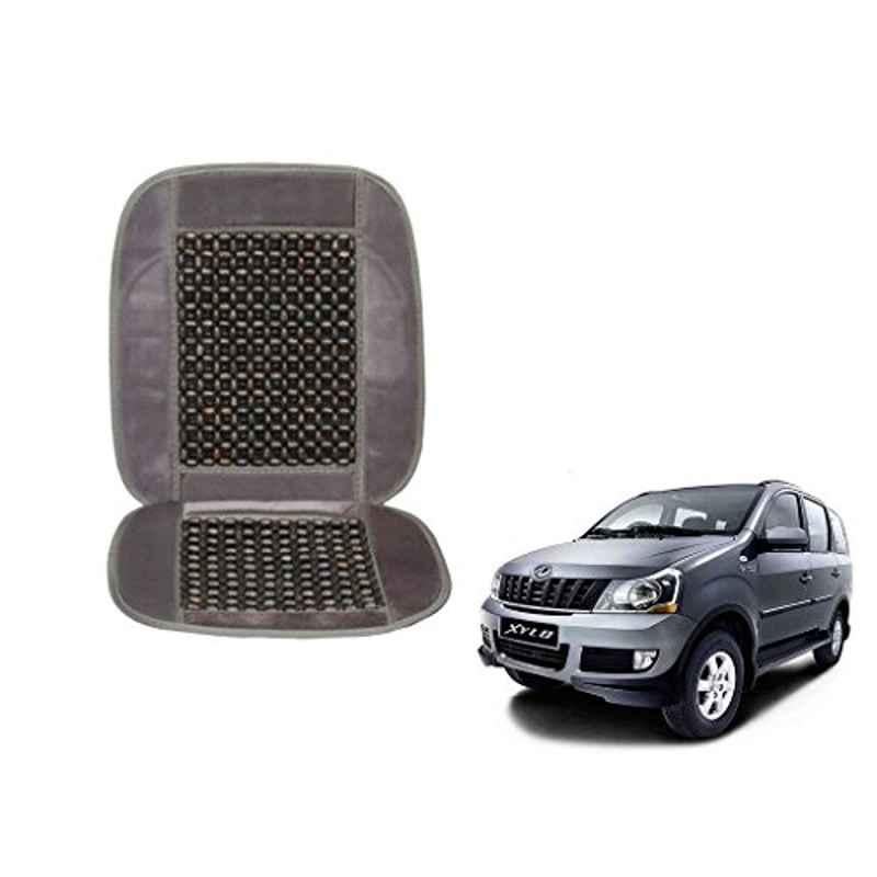 Kozdiko Wooden Beads Car Seat Cushion with Velvet Border for Mahindra Xylo