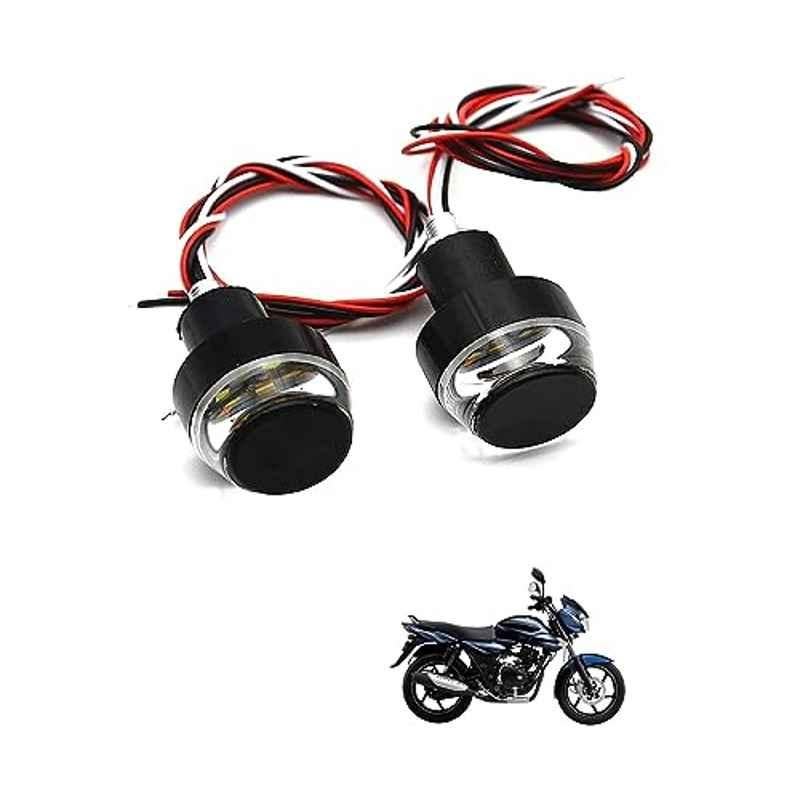 Kozdiko 2 Pcs Dual Colour Motorcycle LED Indicator Turn Signal Handle Bar Light Set for Bajaj Discover 100