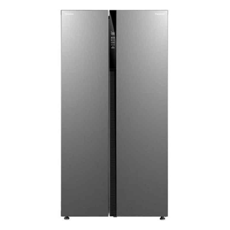 Panasonic 510L Silver Side by Side Door Refrigerator, NR-BS703MSAE