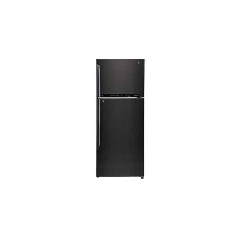 LG 471L 4 Star Black Steel Dual Fridge Inverter Refrigerator, GL-T502FBLN